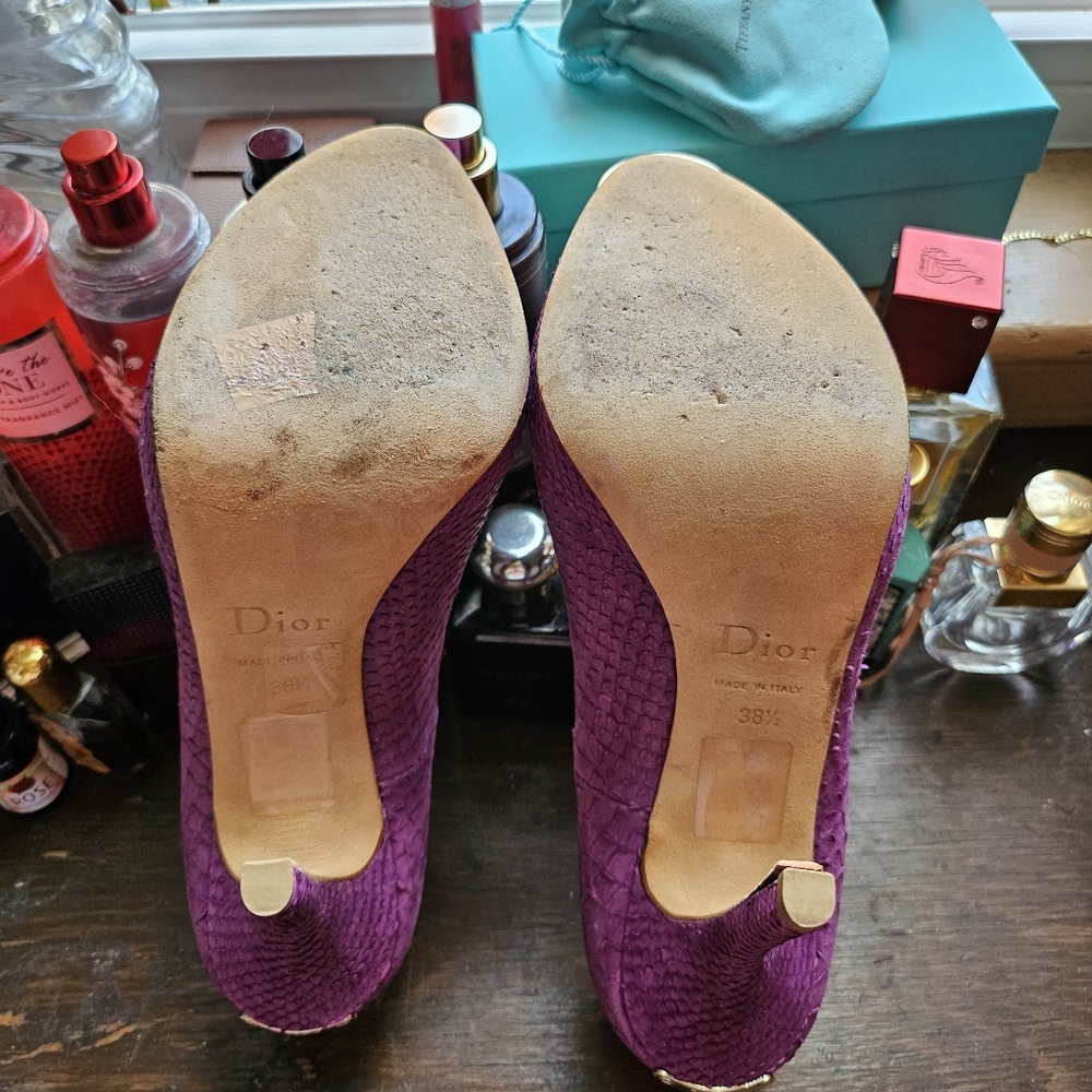 Christian Dior Purple Pumps- Size 38 1/2 - Picture 7 of 7